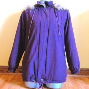 Bromley Sport Thermolite raccoon trim hooded coat